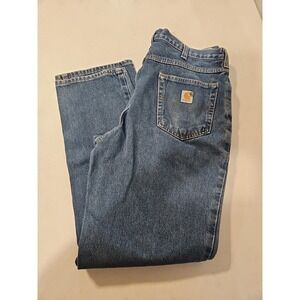 Carhartt Relaxed Fit Jeans Mens 34x32 100% Cotton Straight Denim Vintage (1339)